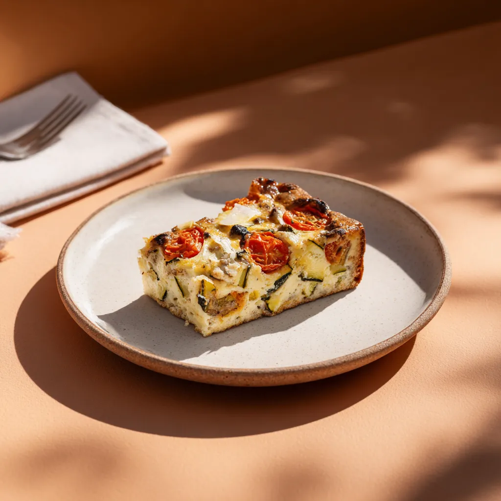 [3755] Clafoutis aux courgettes, tomates cerises et parmesan