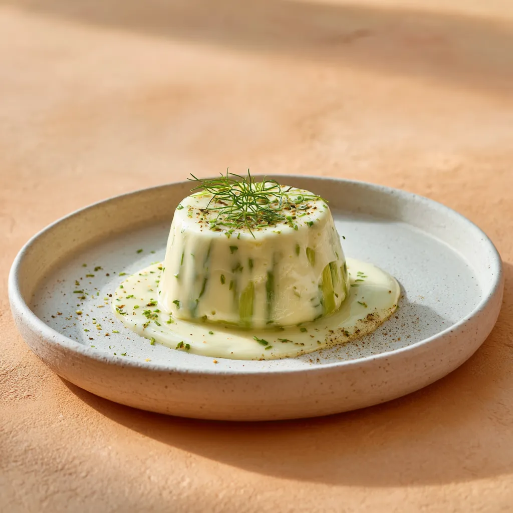 [1980] Flan d'asperge, creme légère au citron